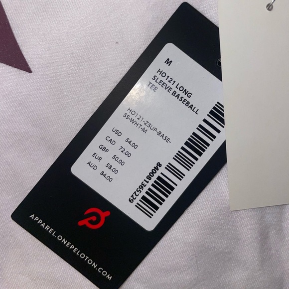 NWT Peloton Together We Go Far Longsleeve Baseball Tee Medium - Picture 3 of 3